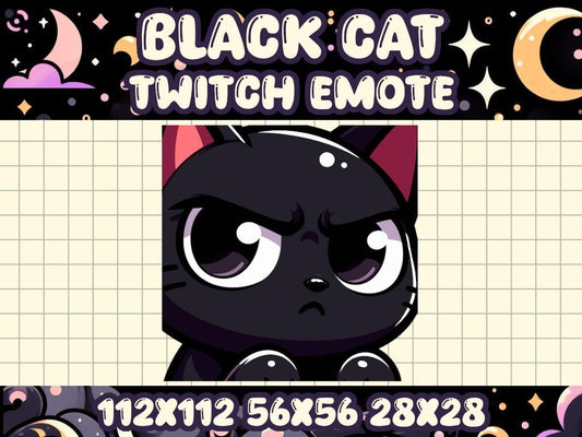 Black Cat SUS Emote for Twitch Discord Streams