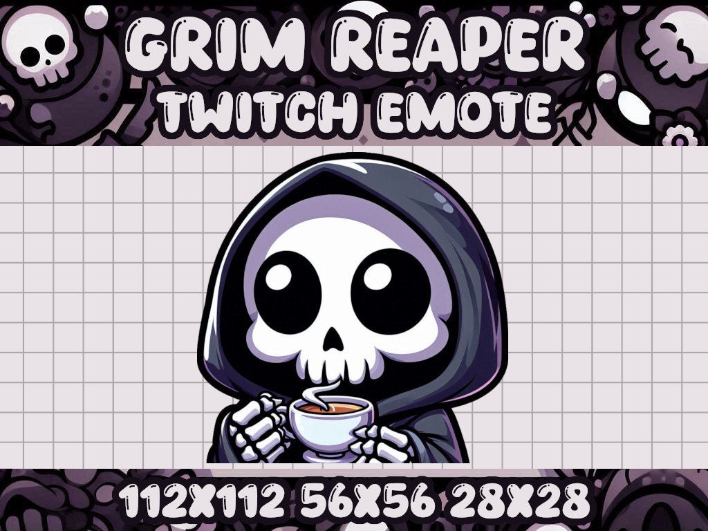 Grim Reaper None Of My Business Emote for Streamers on Twitch & Discord