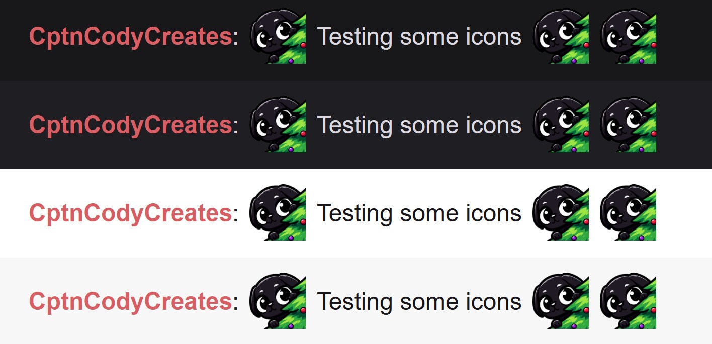 Black Dog Christmas Lurk Emote for Cute Twitch Discord Holiday