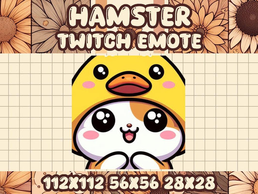 Hamster Duck Hat Emote for Twitch Discord