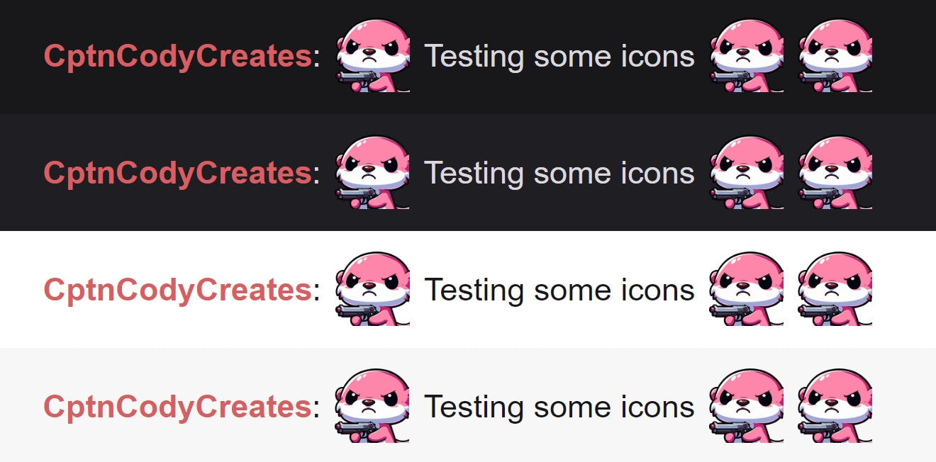 Pink Otter Gun Emote Icon for Twitch and Discord