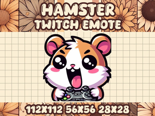 Hamster Gaming Emote for Twitch Discord Streaming