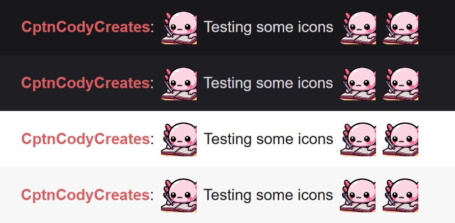 4-Pack Pink Axolotl Emote Bundle | Kawaii Chibi Icons for Twitch & Discord