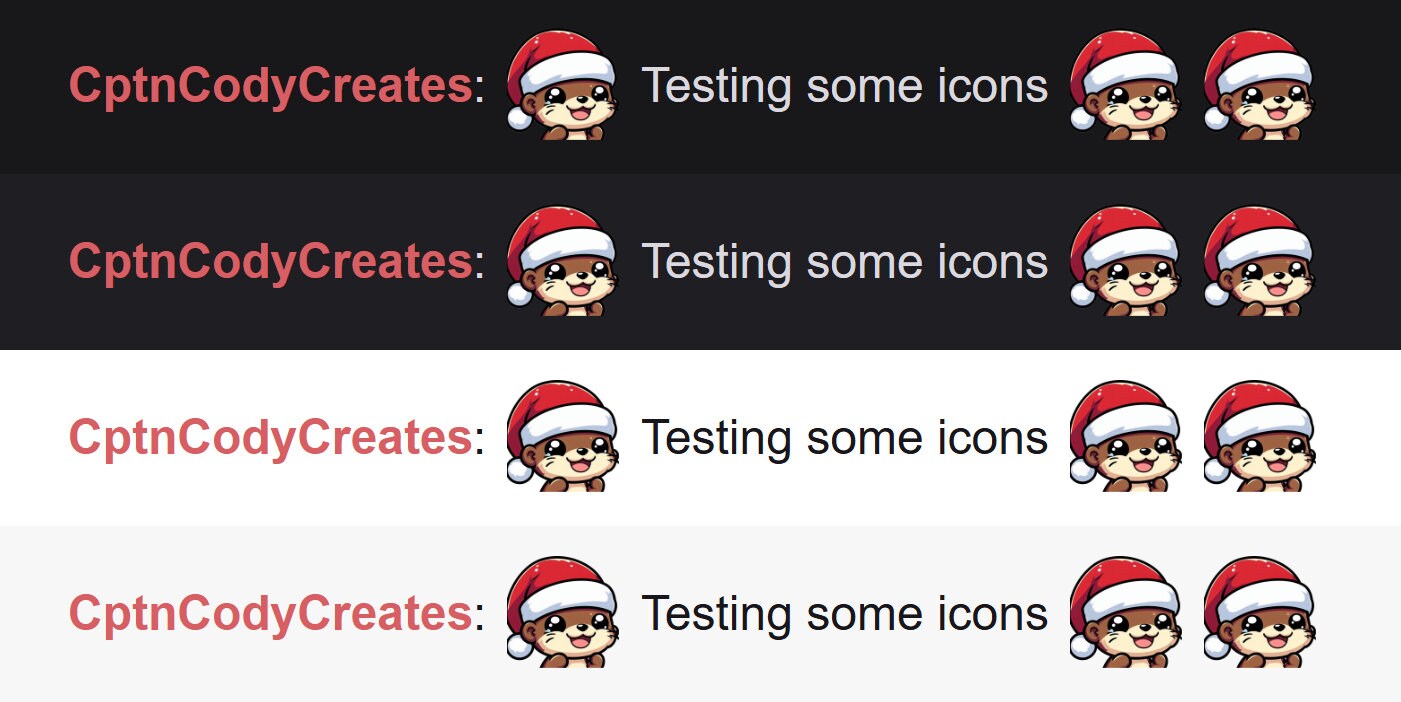 Brown Otter Santa Hat Emote for Twitch & Discord Streamers