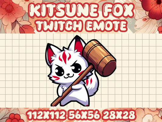 Kitsune Fox Bonk Emote for Twitch and Discord