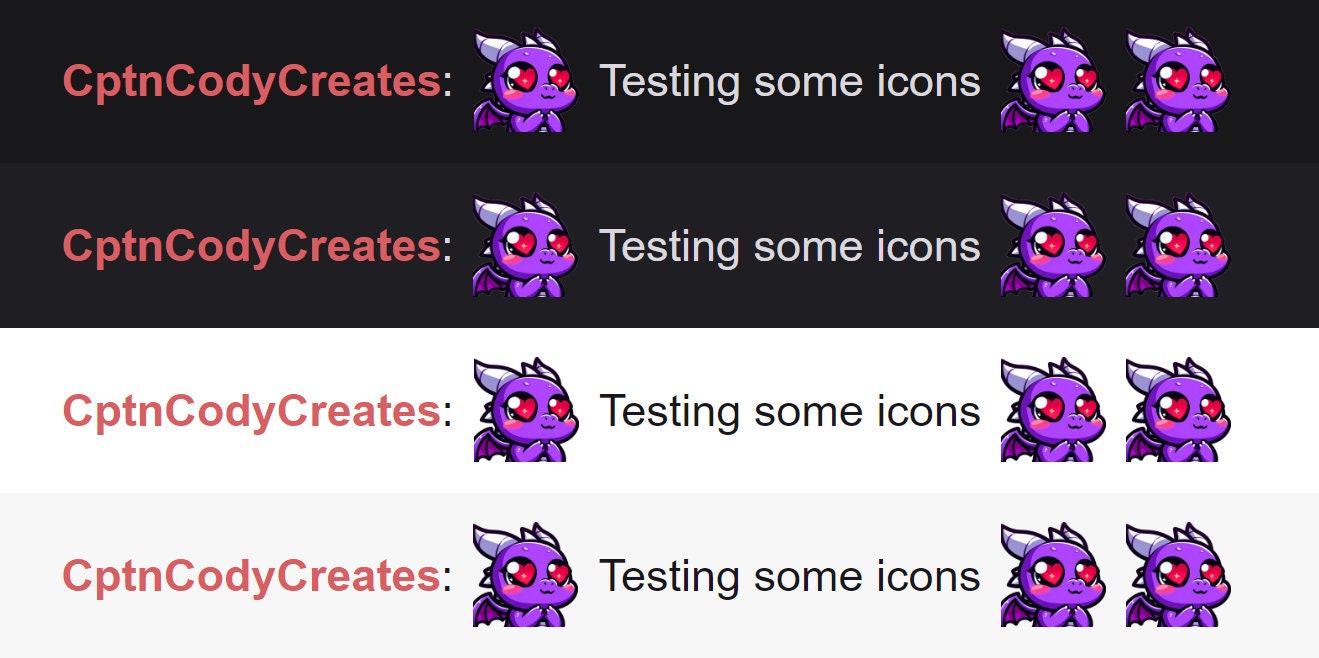 Purple Dragon Love Emote Icon for Streaming Platforms